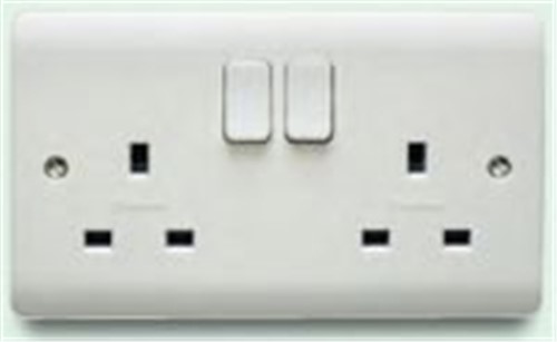 MK K2743WHI 13A 2Gang D.P Socket With USB Charger